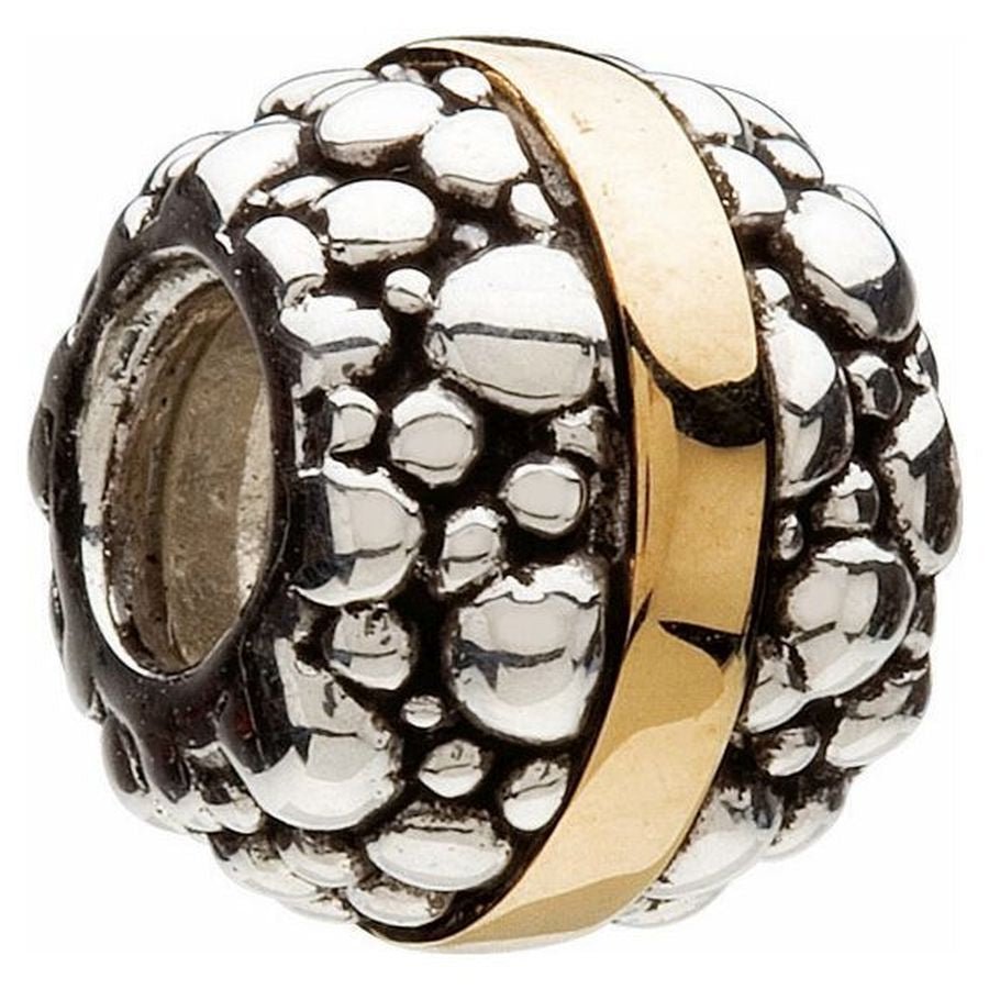 Chamilia-Silver & 14ct bead - Dots & Lines-Dipples Jewellers