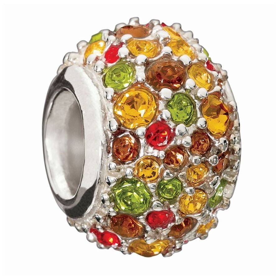 Chamilia-Silver bead - Jewelled Kaleidosope - Fresco - green, brown, red-Dipples Jewellers
