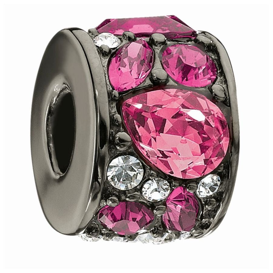 Chamilia-Silver bead - Mosaic - Fuchsia crystal-Dipples Jewellers