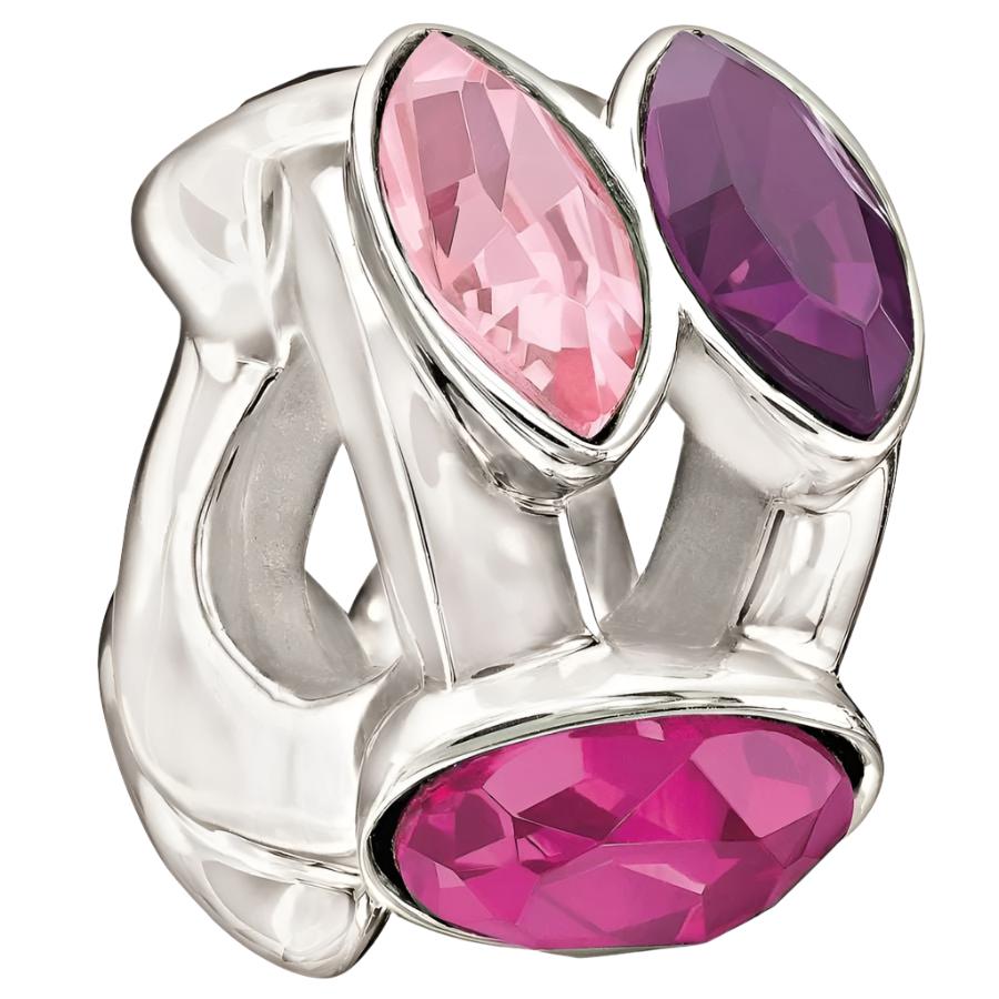 Chamilia-Silver bead - Splendid Marquise - pink & purple-Dipples Jewellers