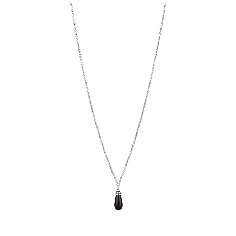 Chamilia-Silver Black Onyx Teardrop Necklace-Dipples Jewellers