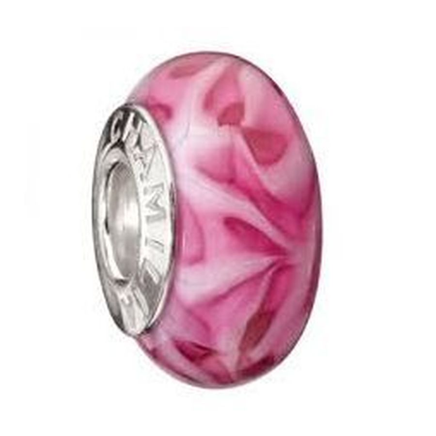 Chamilia-Silver Charm - Fucsia Flame-Dipples Jewellers