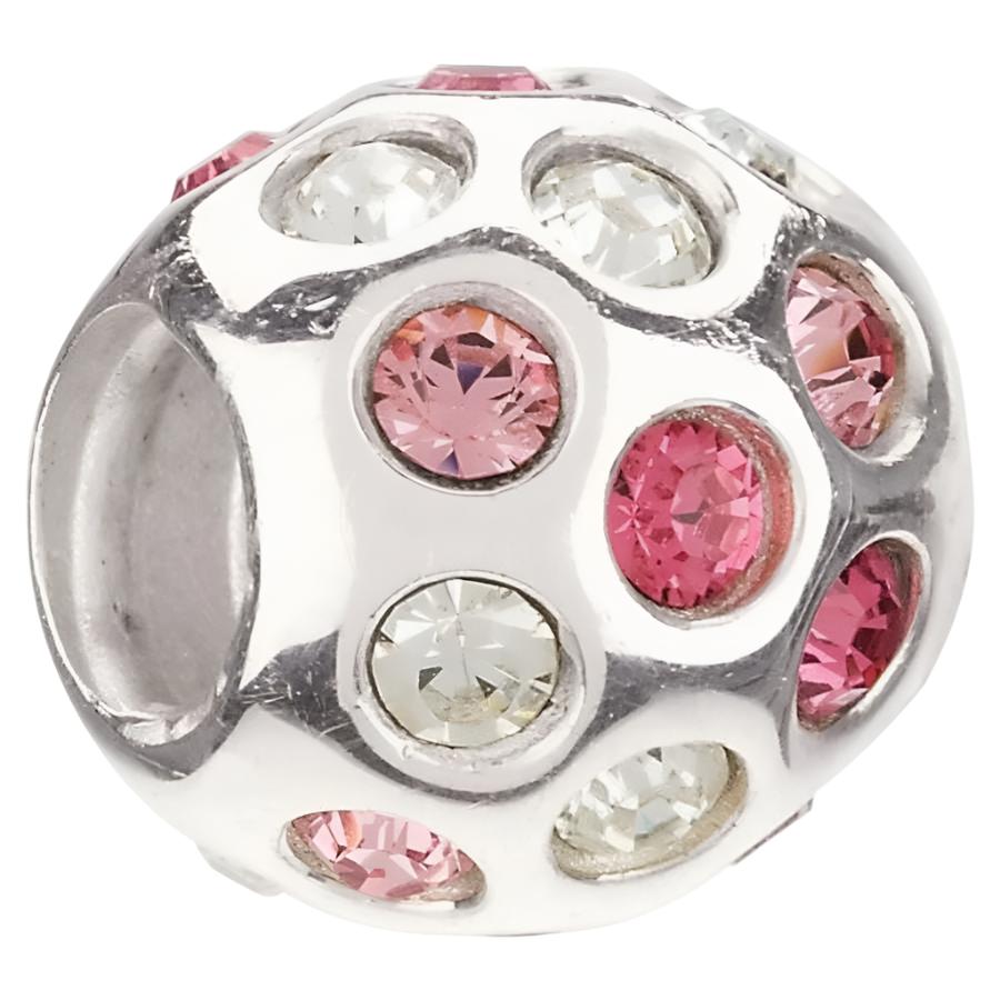 Chamilia-Silver Charm - Pink Disco-Dipples Jewellers