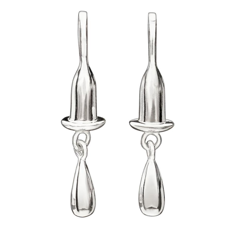 Chamilia-Silver Earring Bead Drop Charms - Silver Teardrop-Dipples Jewellers