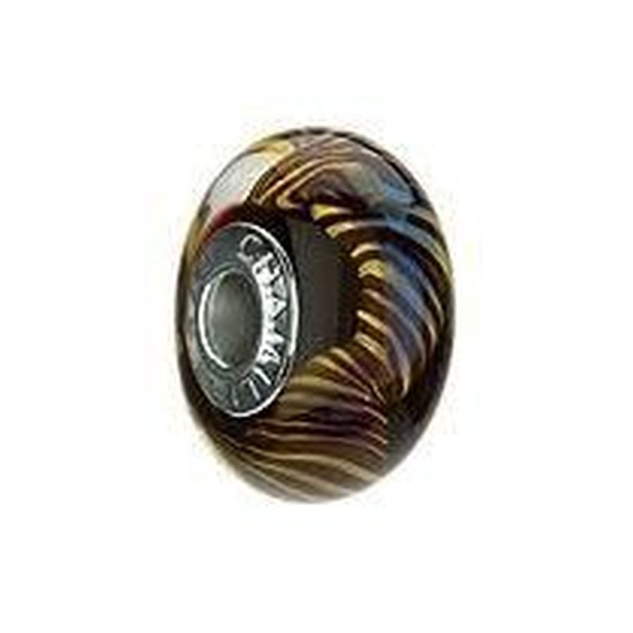 Chamilia-Silver Murano Charm - Safari Tracks-Dipples Jewellers