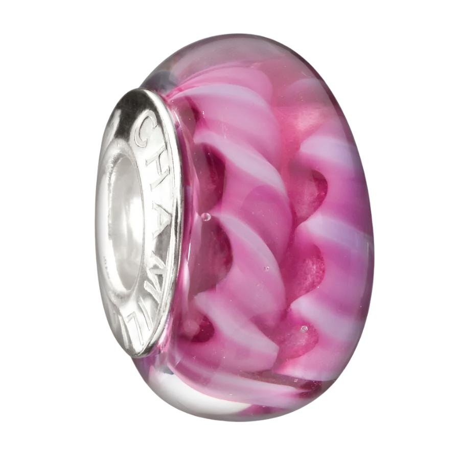 Chamilia-Silver Murano Glass Bead - Fuchsia Dream-Dipples Jewellers