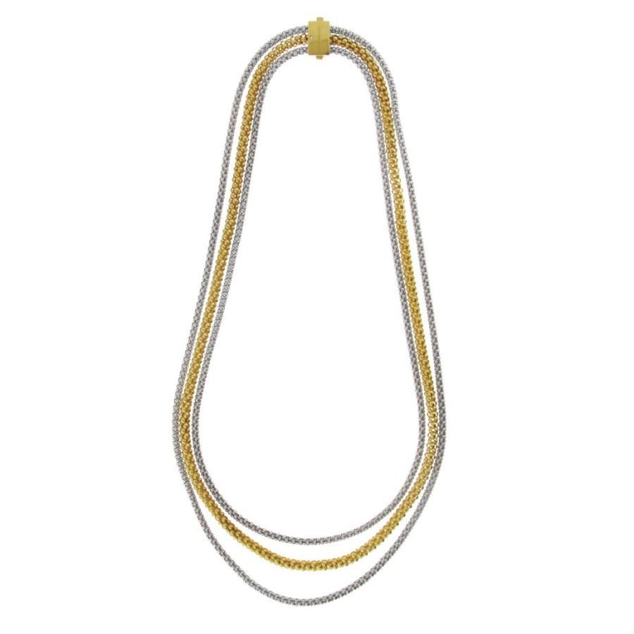 Chimento-18ct Yellow & White Gold Stretch Necklace-Dipples Jewellers