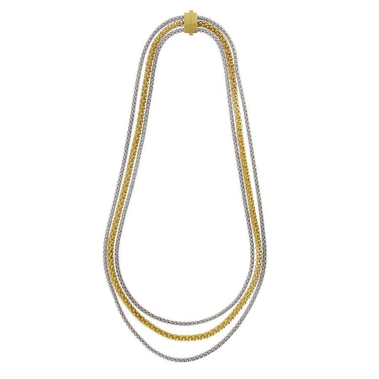 Chimento-18ct Yellow & White Gold Stretch Necklace-Dipples Jewellers