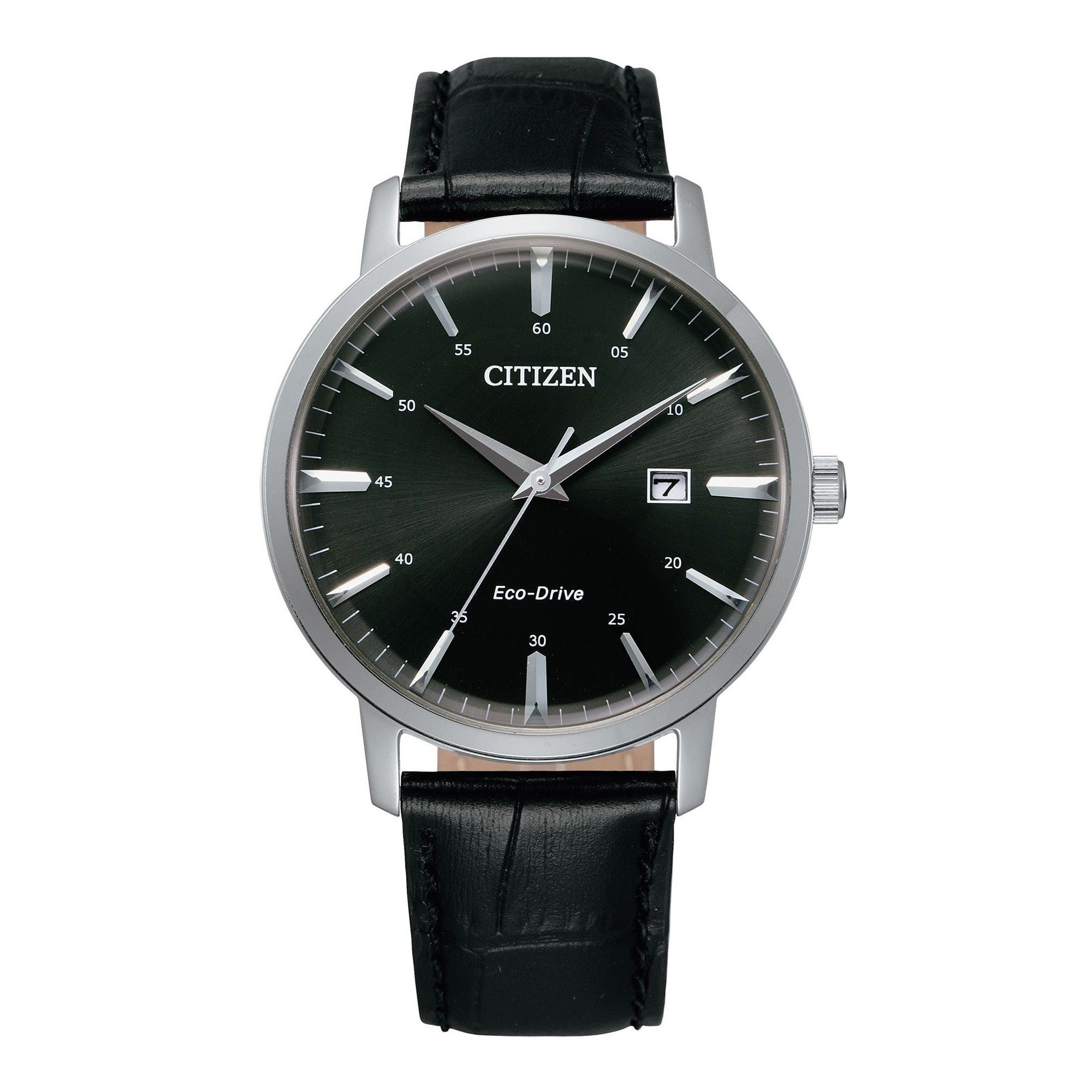 Citizen-Stainless Steel Black Dial & Strap Watch-Dipples Jewellers