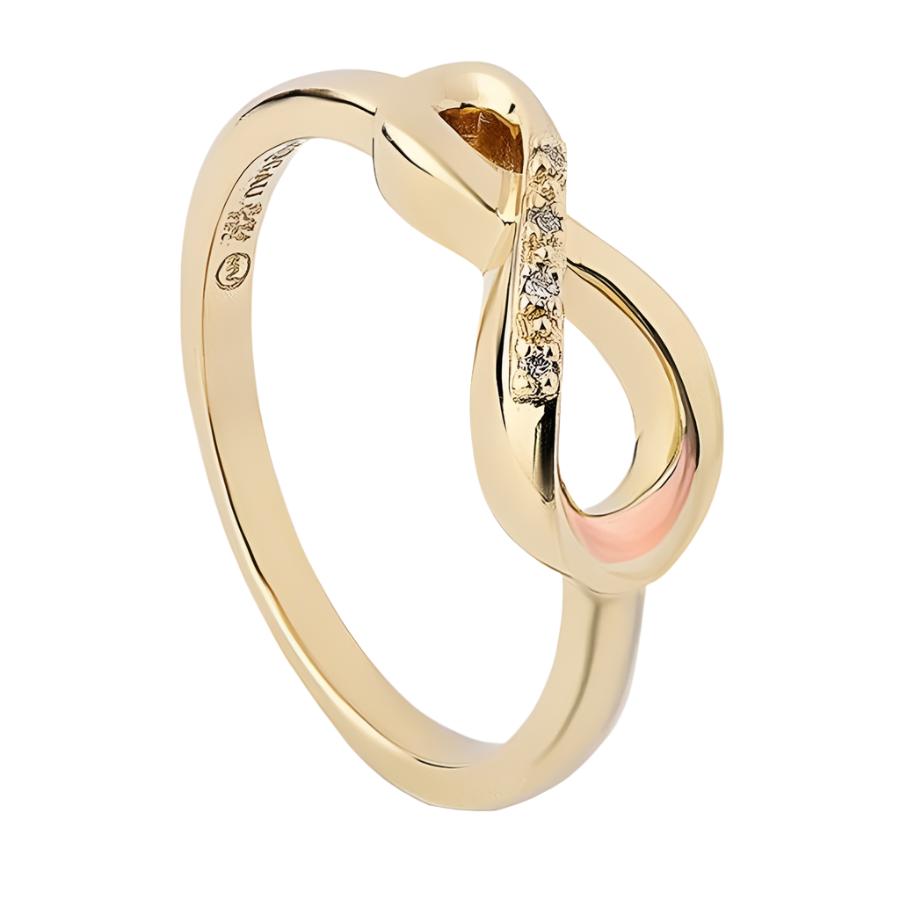 Clogau-9ct Yellow and Rose Gold Eternity Ring-Dipples Jewellers