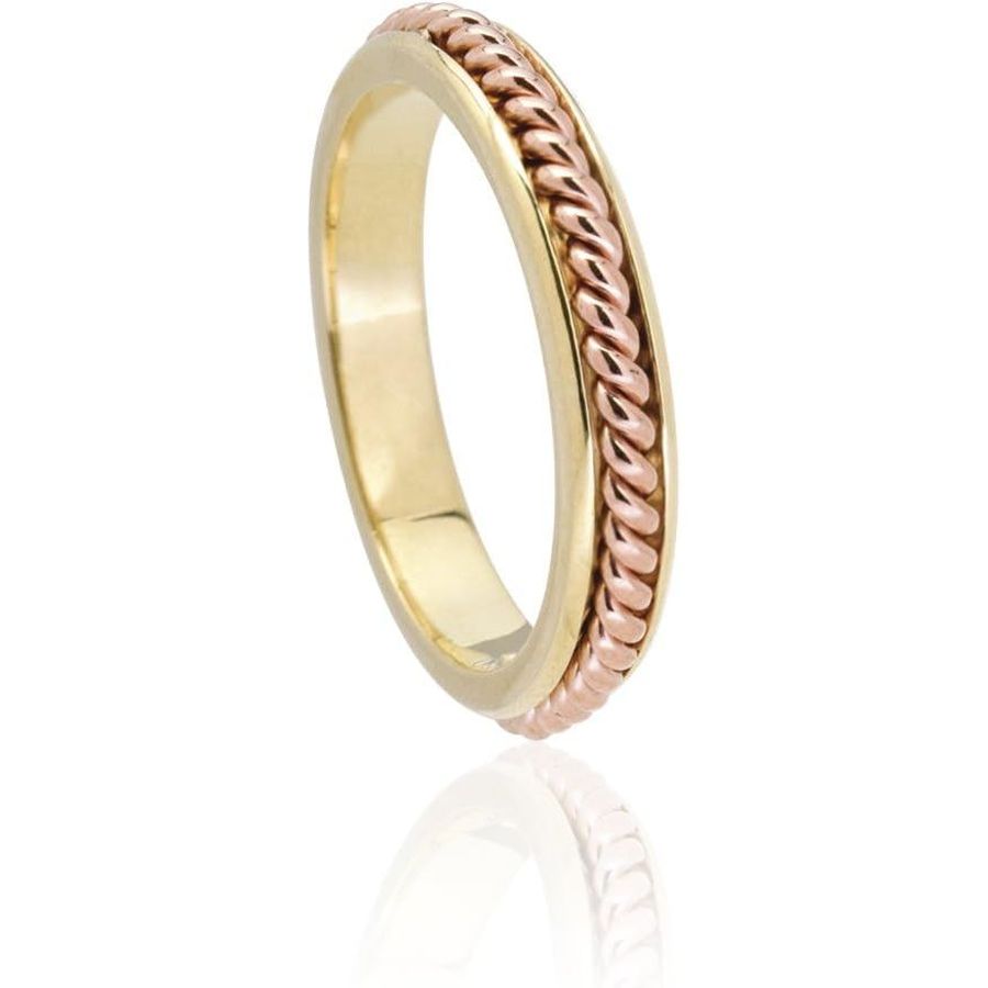 Clogau-9ct Yellow & Rose Gold Twist Band-Dipples Jewellers