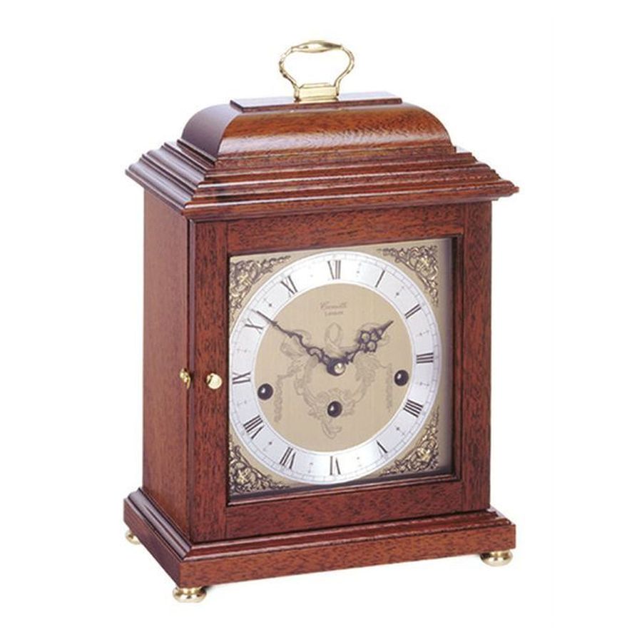 Comitti-Mahogany Mechanical Mantle Clock-Dipples Jewellers