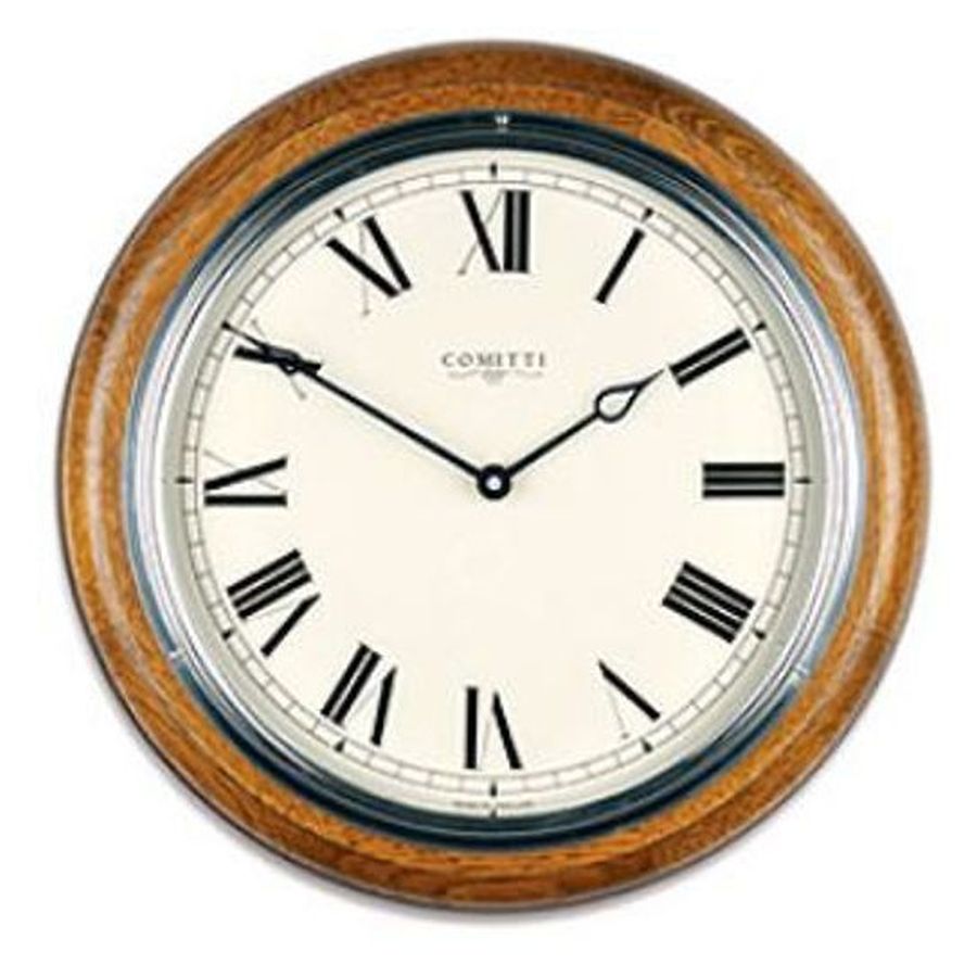 Comitti-Oak 10" Dial Quartz Wall Clock-Dipples Jewellers