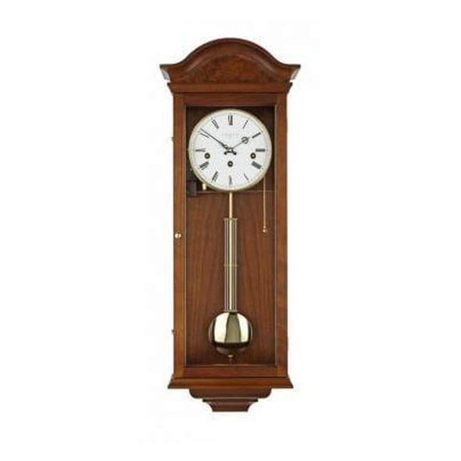Comitti-Walnut Regulator Chime Mechanical Wall Clock-Dipples Jewellers