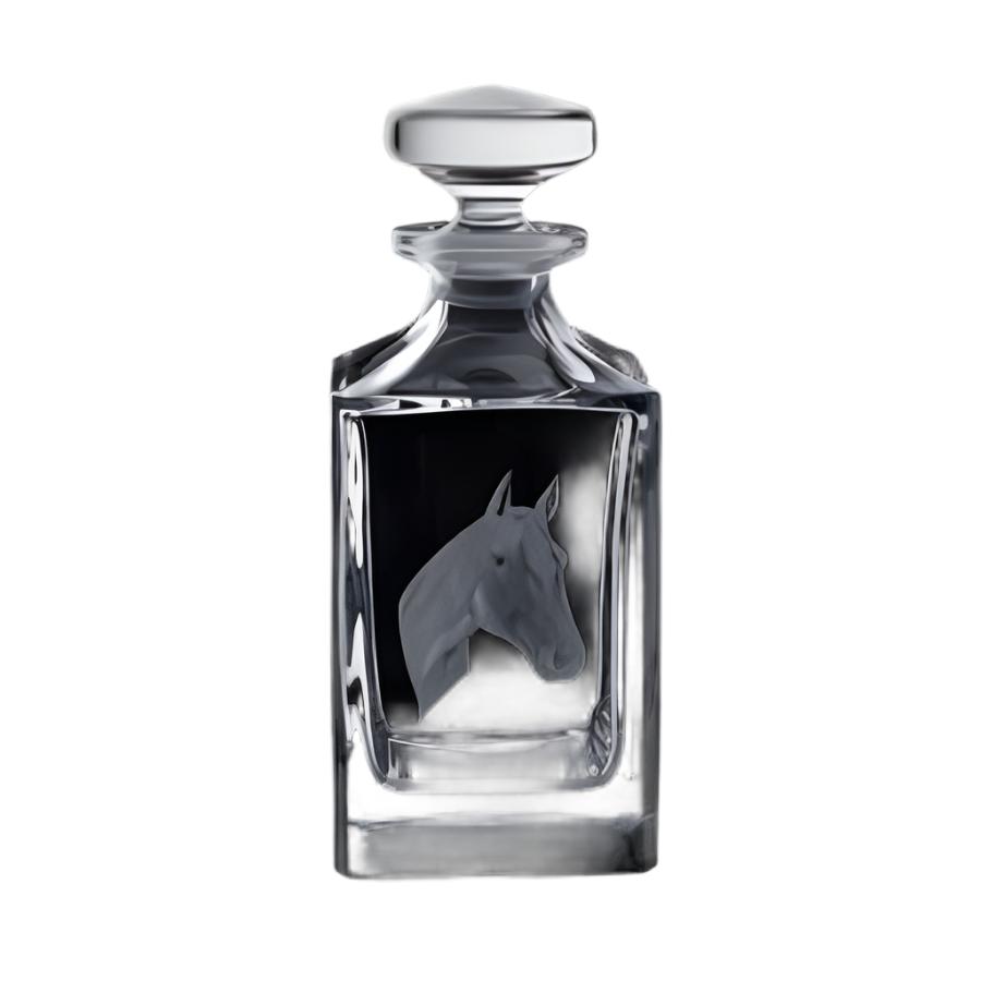 Dartington Crystal Ltd-Dartington Crystal Horse Engraved Square Decanter-Dipples Jewellers