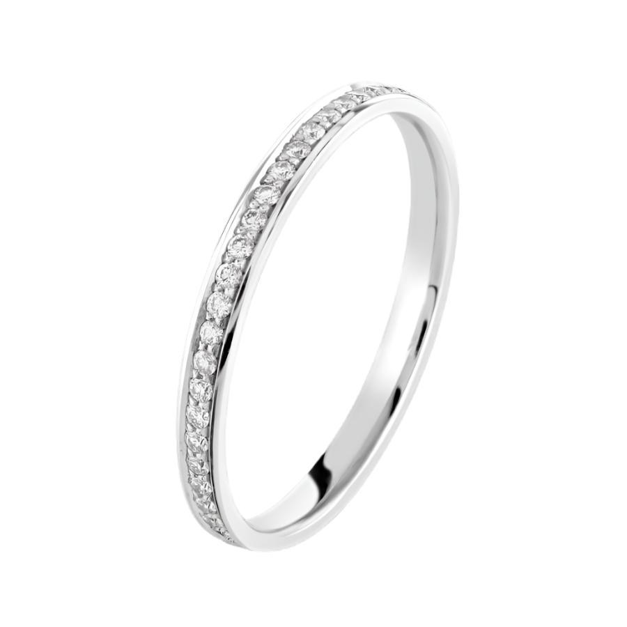 Dipples-0.18ct Round Brilliant Cut Diamond Channel Set 18ct White Gold Full Eternity Ring-Dipples Jewellers