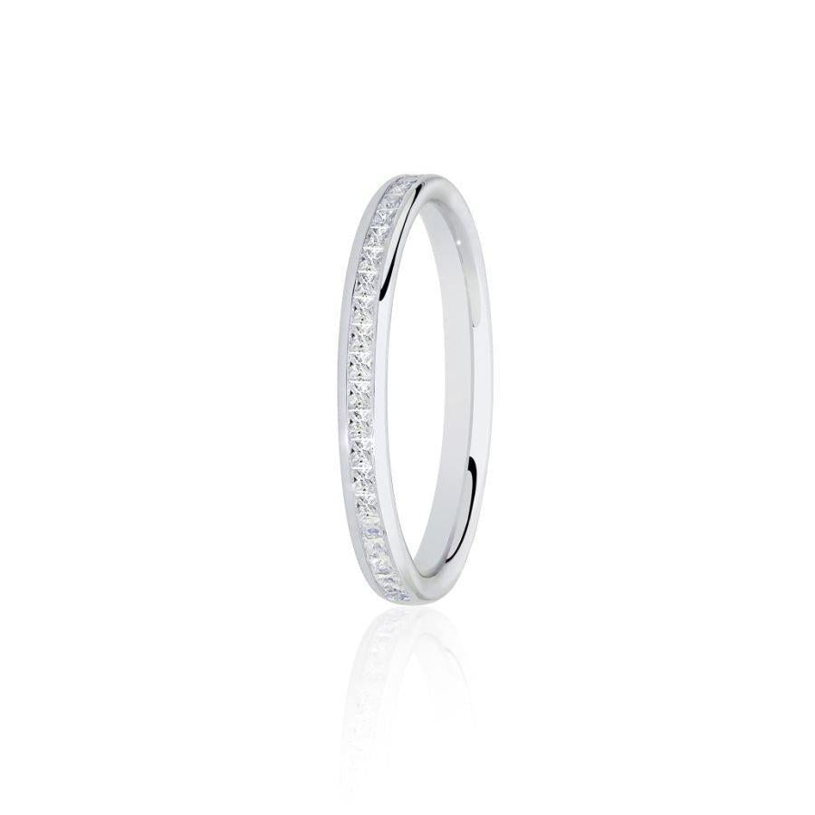 Dipples-0.25ct Princess Cut Diamond 9ct White Gold Half Eternity Ring-Dipples Jewellers