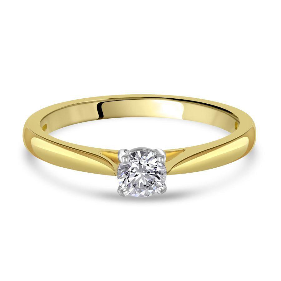 Dipples-0.30ct Round Brilliant Cut Diamond Solitaire 18ct Yellow Gold Ring-Dipples Jewellers