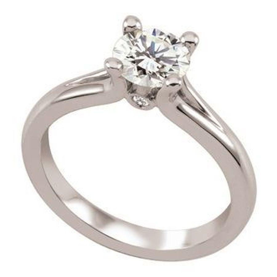 Dipples-0.40ct Round Brilliant Cut Diamond Solitaire 18ct White Gold Ring-Dipples Jewellers