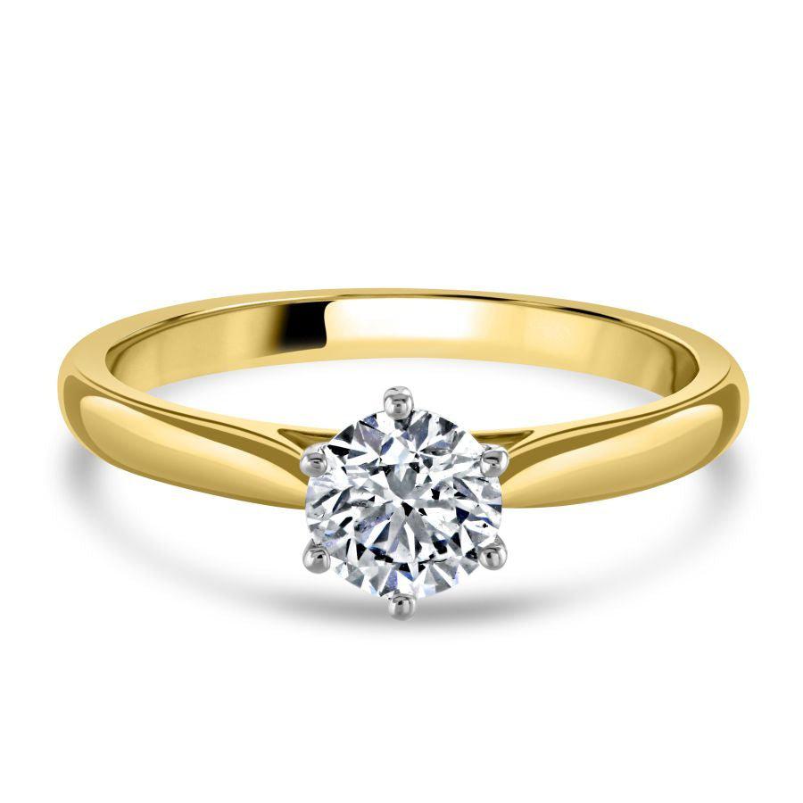 Dipples-0.70ct Round Brilliant Cut Diamond Solitaire 18ct Yellow Gold Ring-Dipples Jewellers