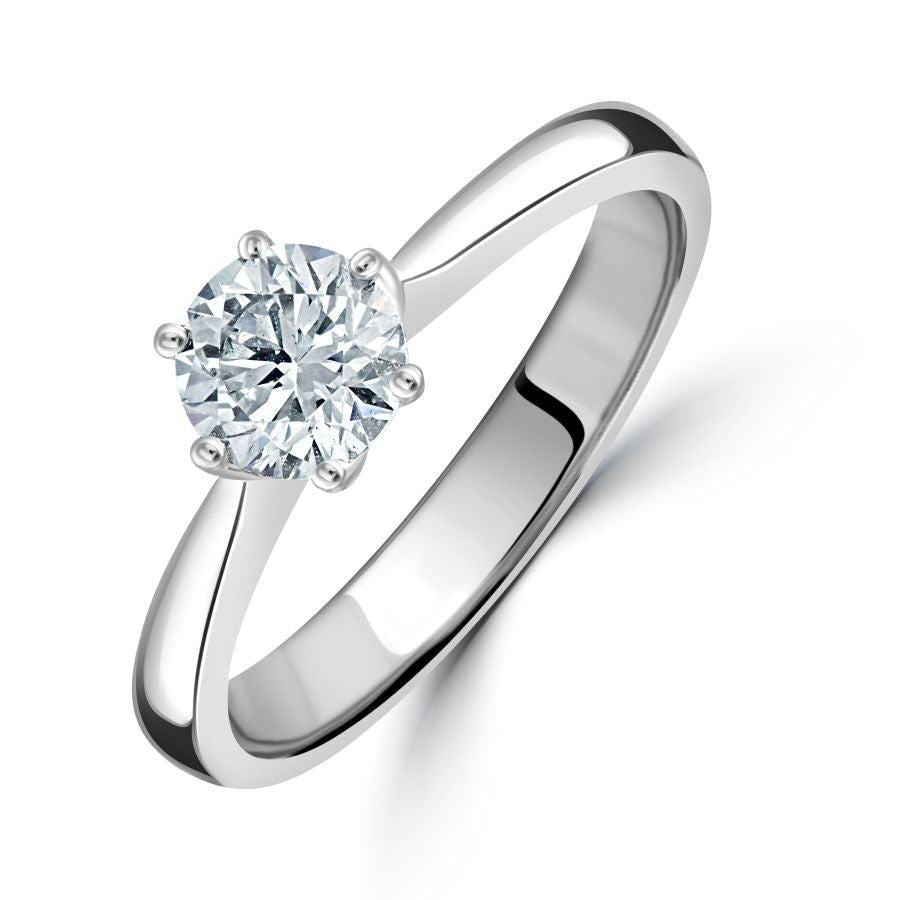 Dipples-0.70ct Round Brilliant Cut Diamond Solitaire Platinum Ring-Dipples Jewellers