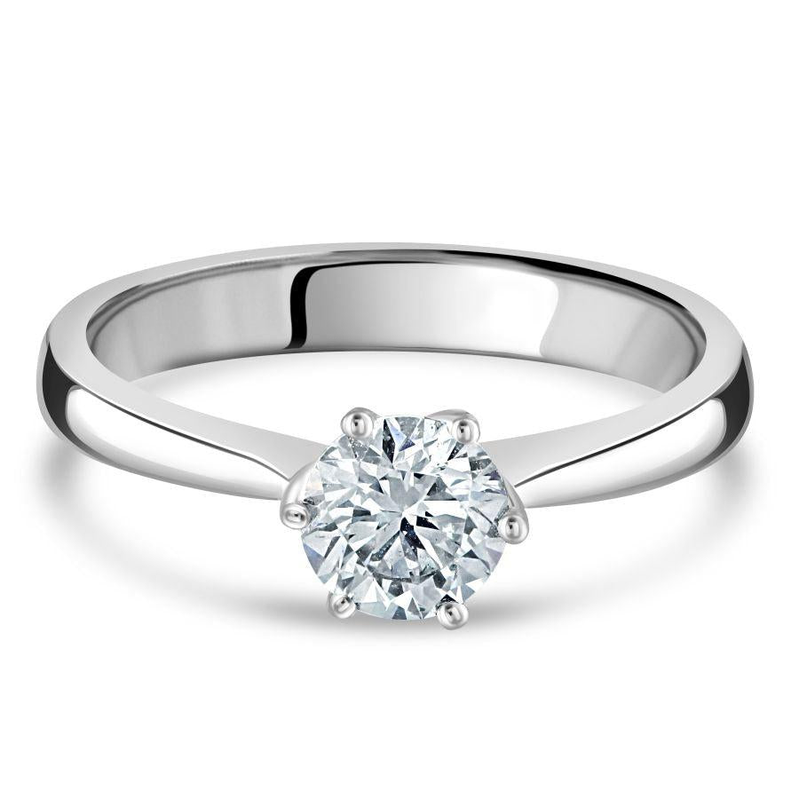 Dipples-0.70ct Round Brilliant Cut Diamond Solitaire Platinum Ring-Dipples Jewellers