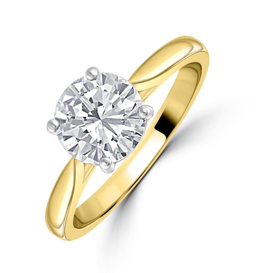 Dipples-1.50ct Round Brilliant Cut Diamond Solitaire 18ct Yellow Gold Ring-Dipples Jewellers