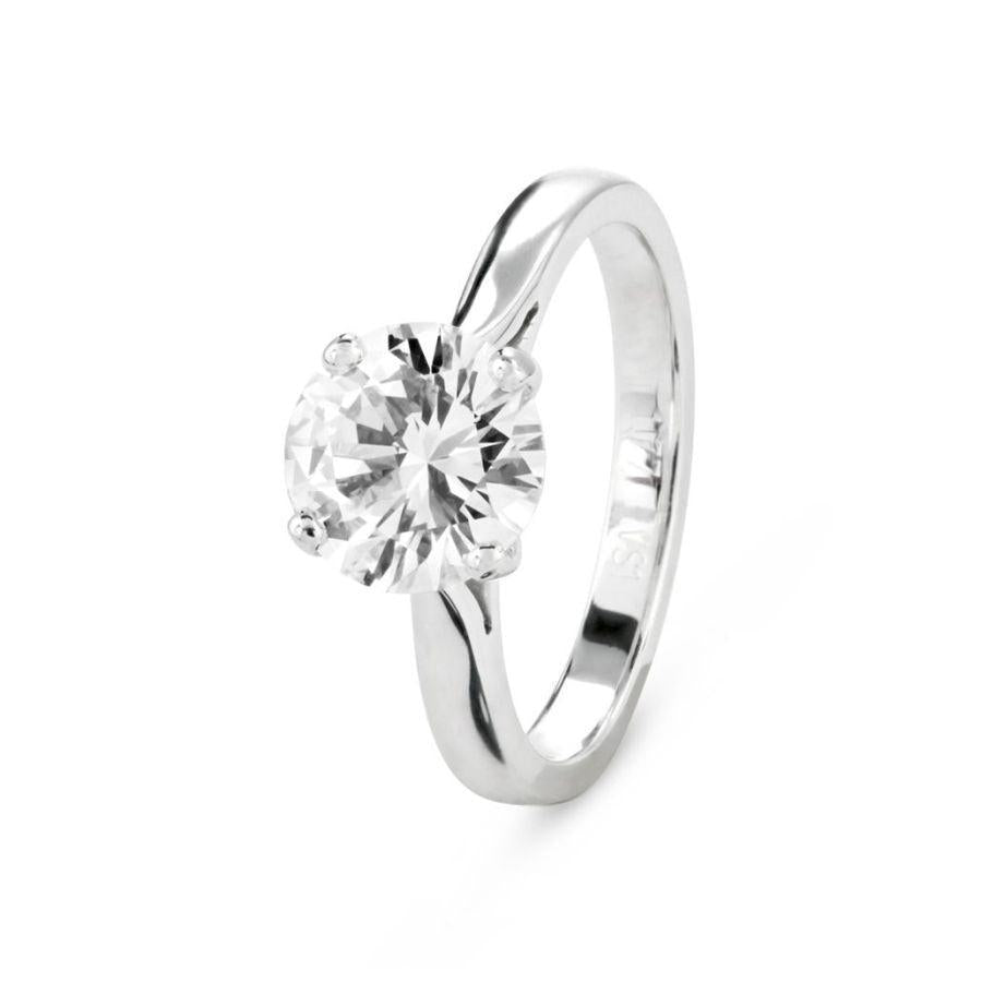 Dipples-1.77ct Round Brilliant Cut Diamond Solitaire Platinum Ring-Dipples Jewellers