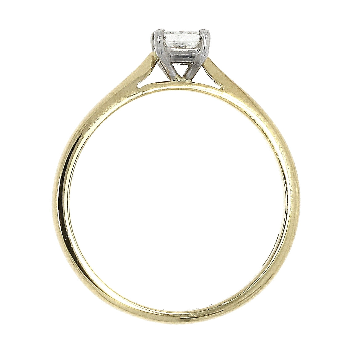 Dipples-18ct Gold yellow gold princess cut Diamond soliatire 4 claw set ring-Dipples Jewellers