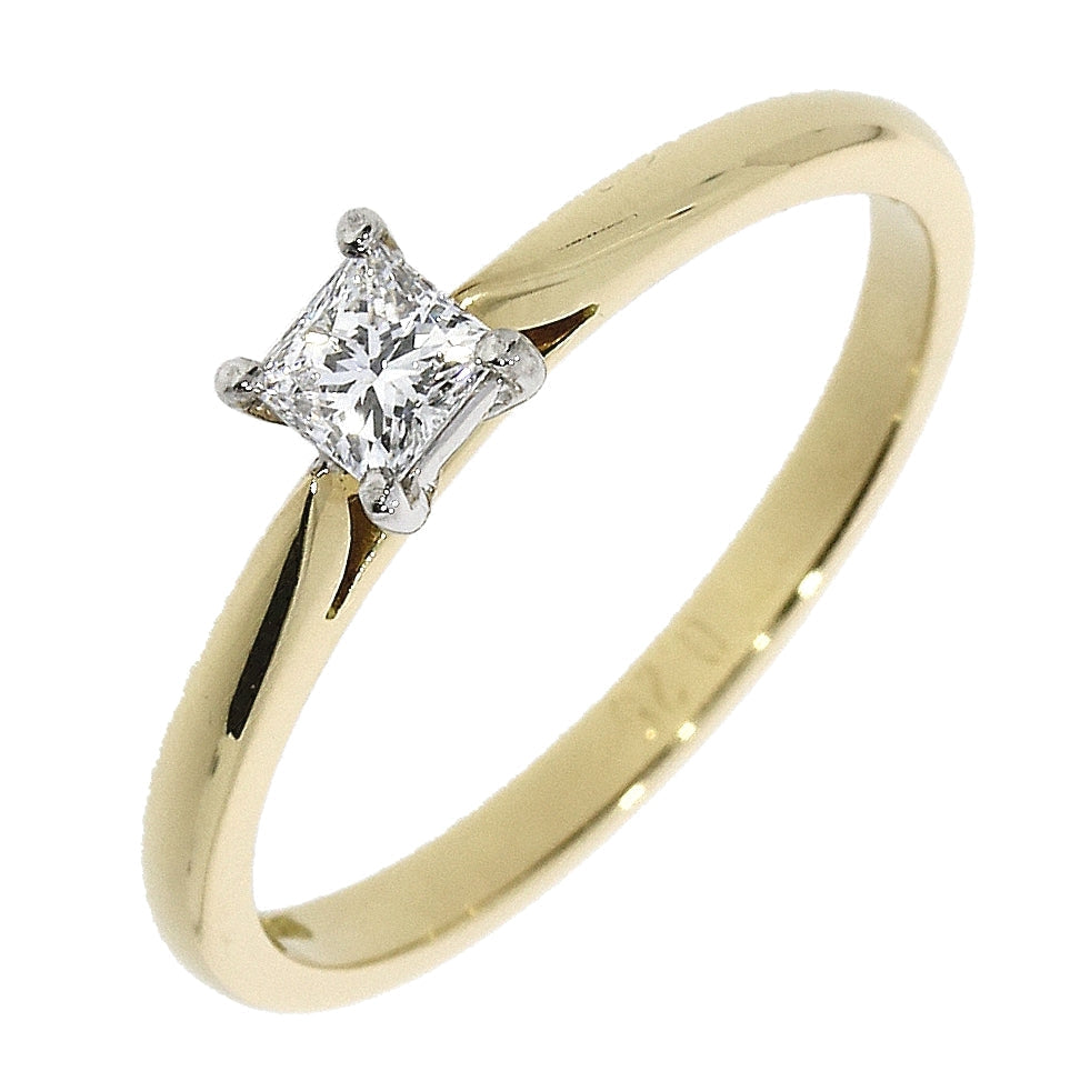 Dipples-18ct Gold yellow gold princess cut Diamond solitaire 4-claw set ring-Dipples Jewellers