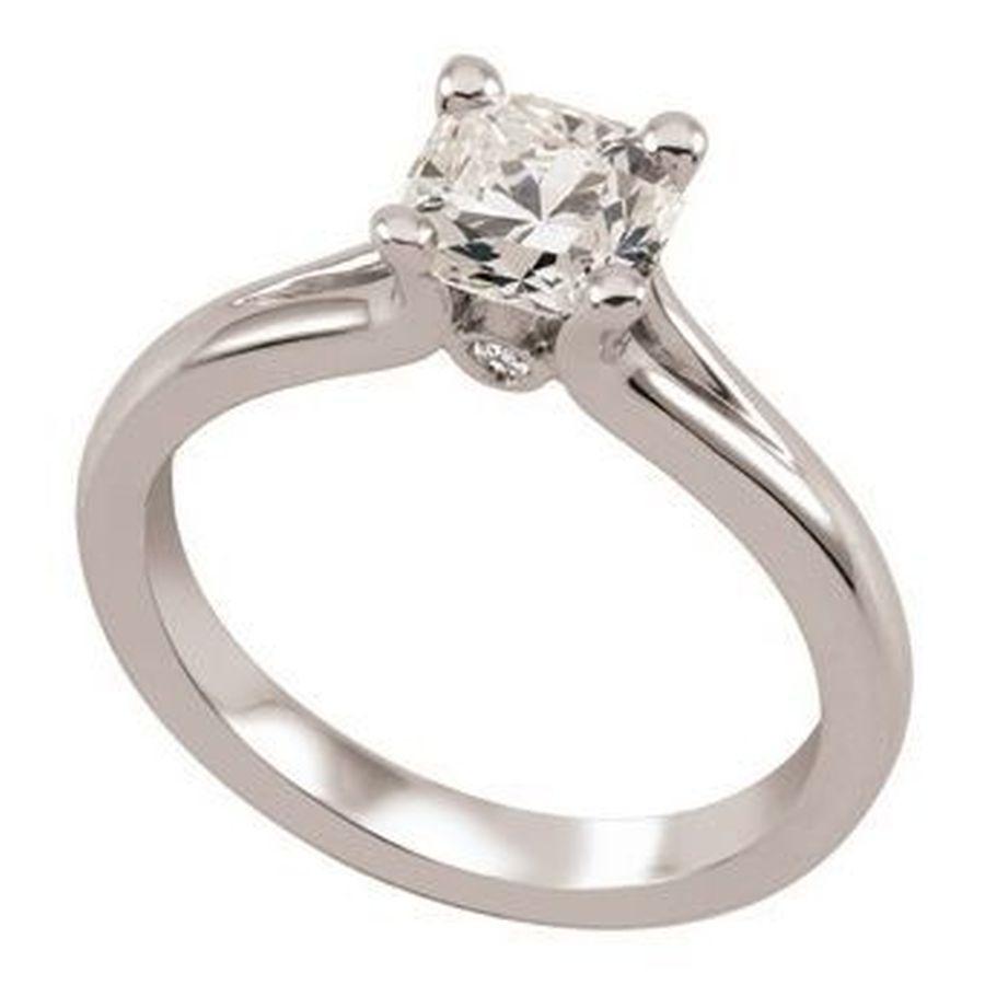 Dipples-18ct White Gold 0.43ct Princess Cut Diamond Solitaire Ring-Dipples Jewellers