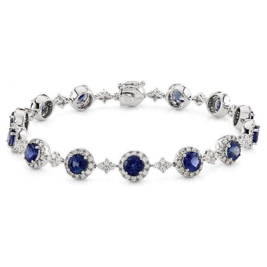 Dipples-18ct White Gold 14 Sapphire & 224 Diamond Bracelet-Dipples Jewellers