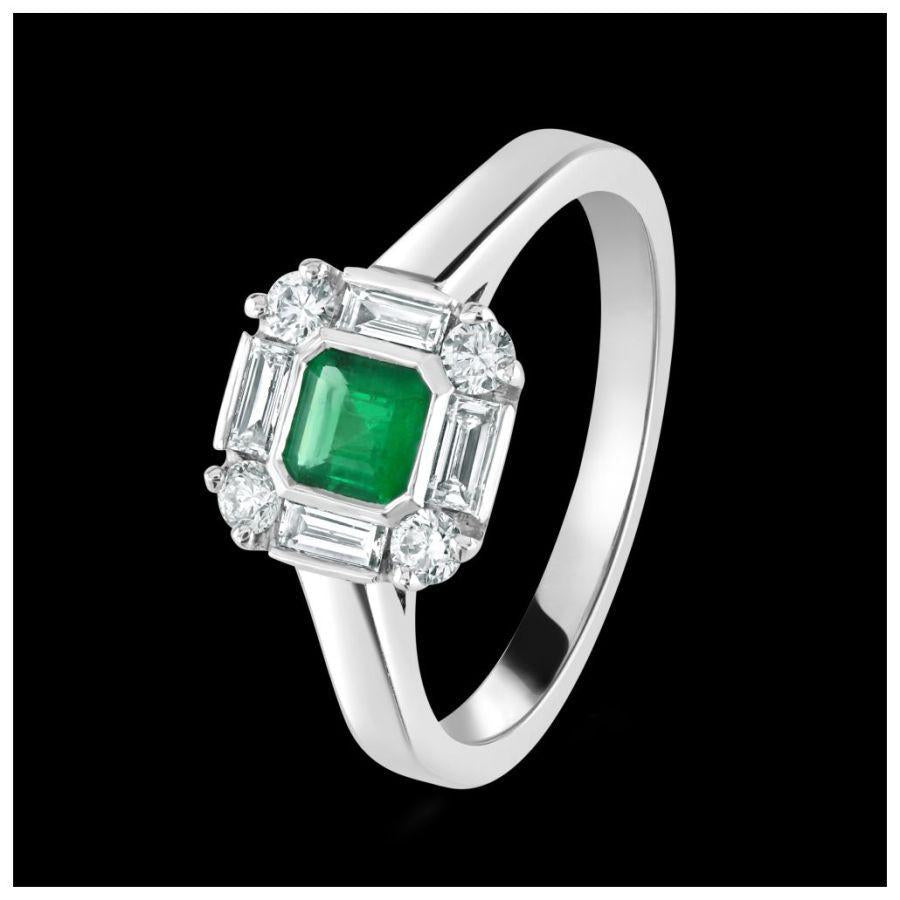 Dipples-18ct White Gold Assch Eme/4bg4rnddia-Dipples Jewellers