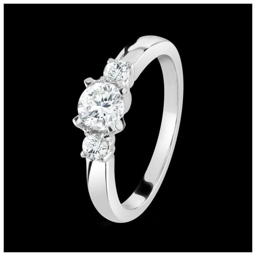 Dipples-18ct white gold claw set 3 stone Diamond ring-Dipples Jewellers