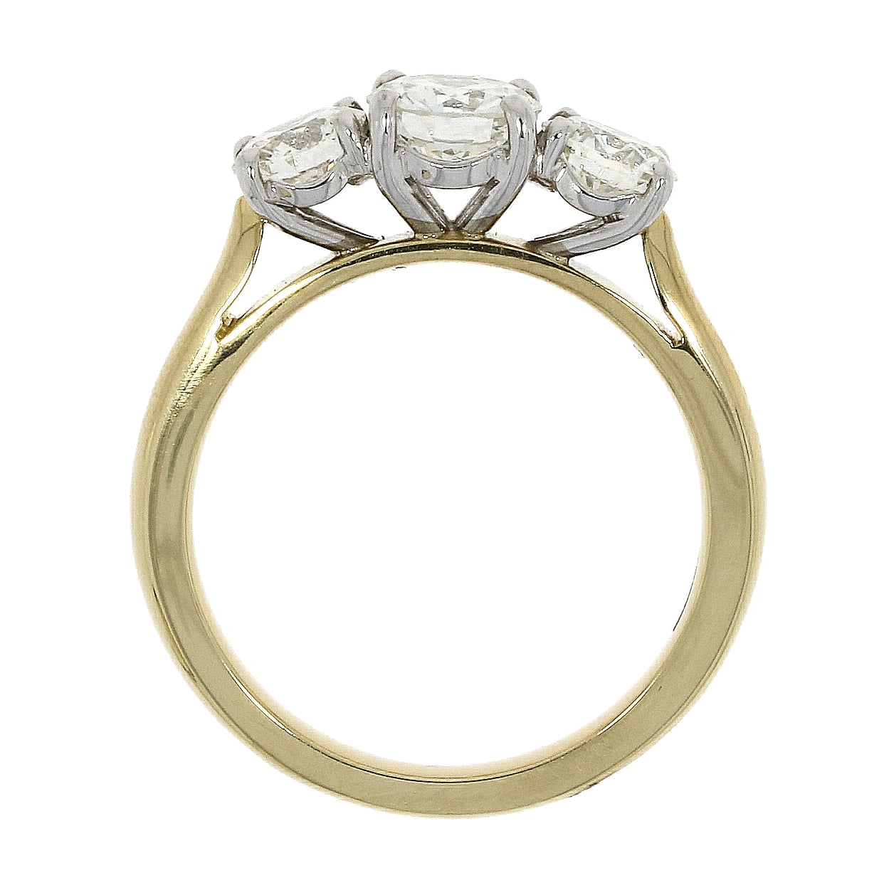 Dipples-18ct yellow and white gold 3 claw set Diamond ring-Dipples Jewellers
