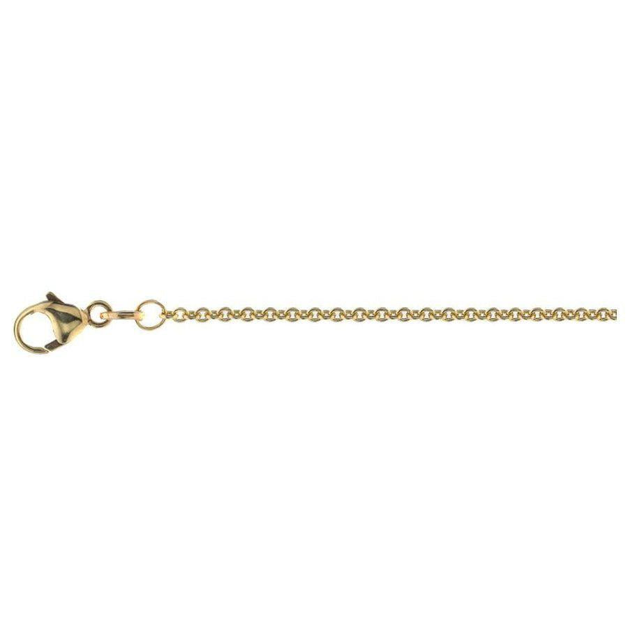 Dipples-18ct Yellow Gold 20" Close Trace Chain Link Necklace-Dipples Jewellers