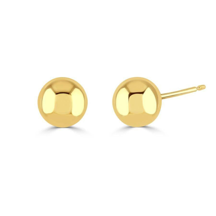 Dipples-18ct Yellow Gold 7mm-Ball Stud-Dipples Jewellers