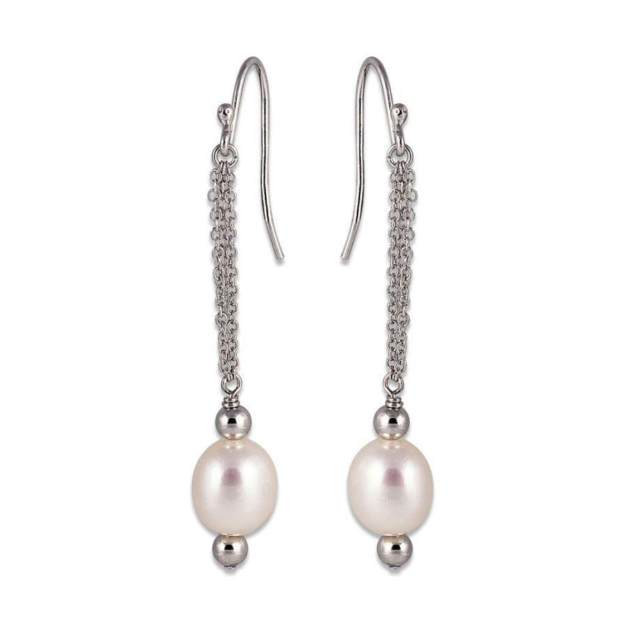 Dipples-9.5mm Cfwp Drop Silver Hook-Dipples Jewellers