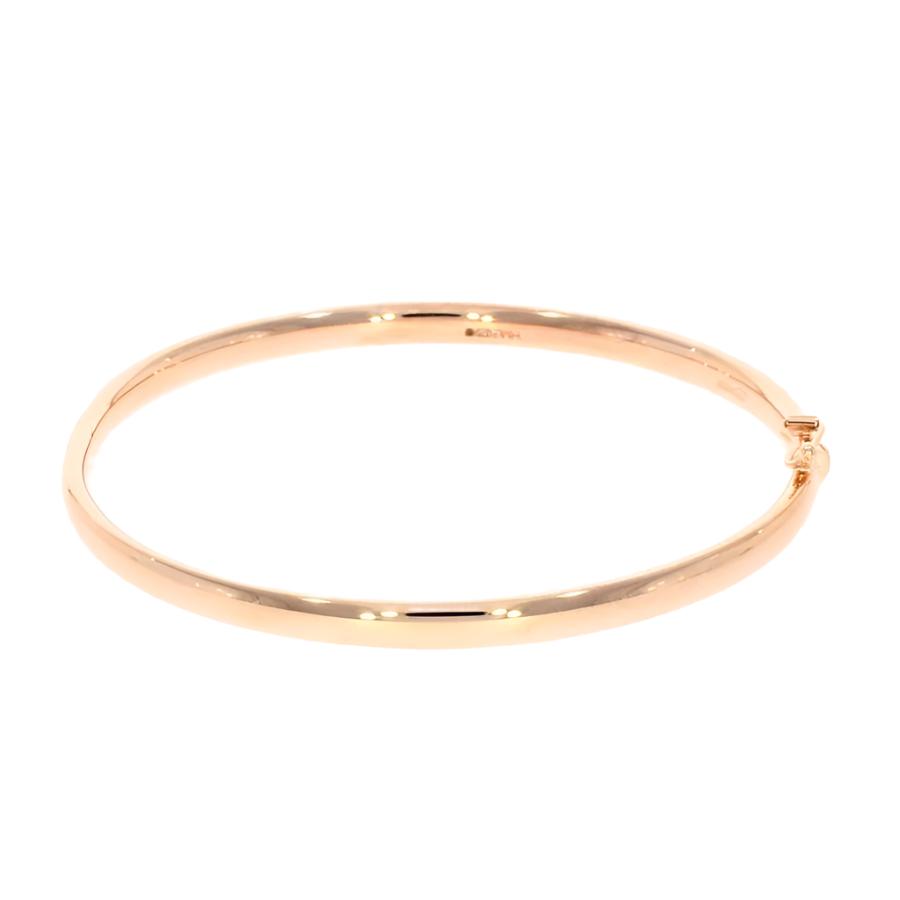 Dipples-9ct Rose Gold Polished Oval Solid Hinged Bangle-Dipples Jewellers