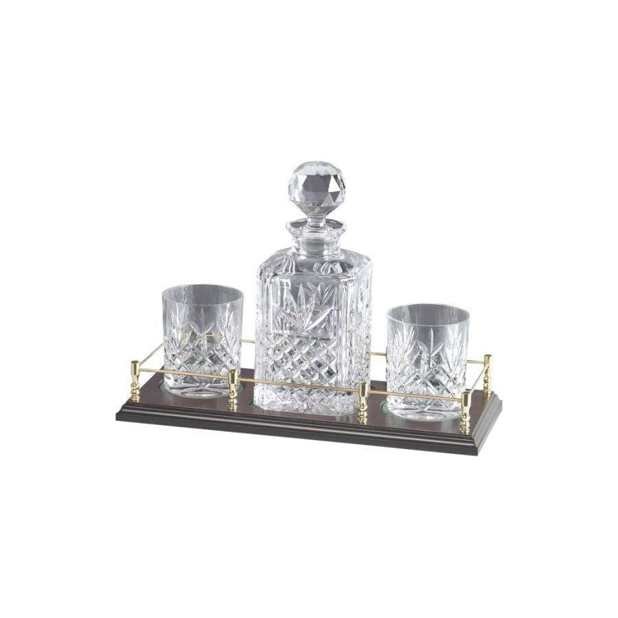 Dipples-Bottle & Two Whisky Glass Set On Stand-Dipples Jewellers