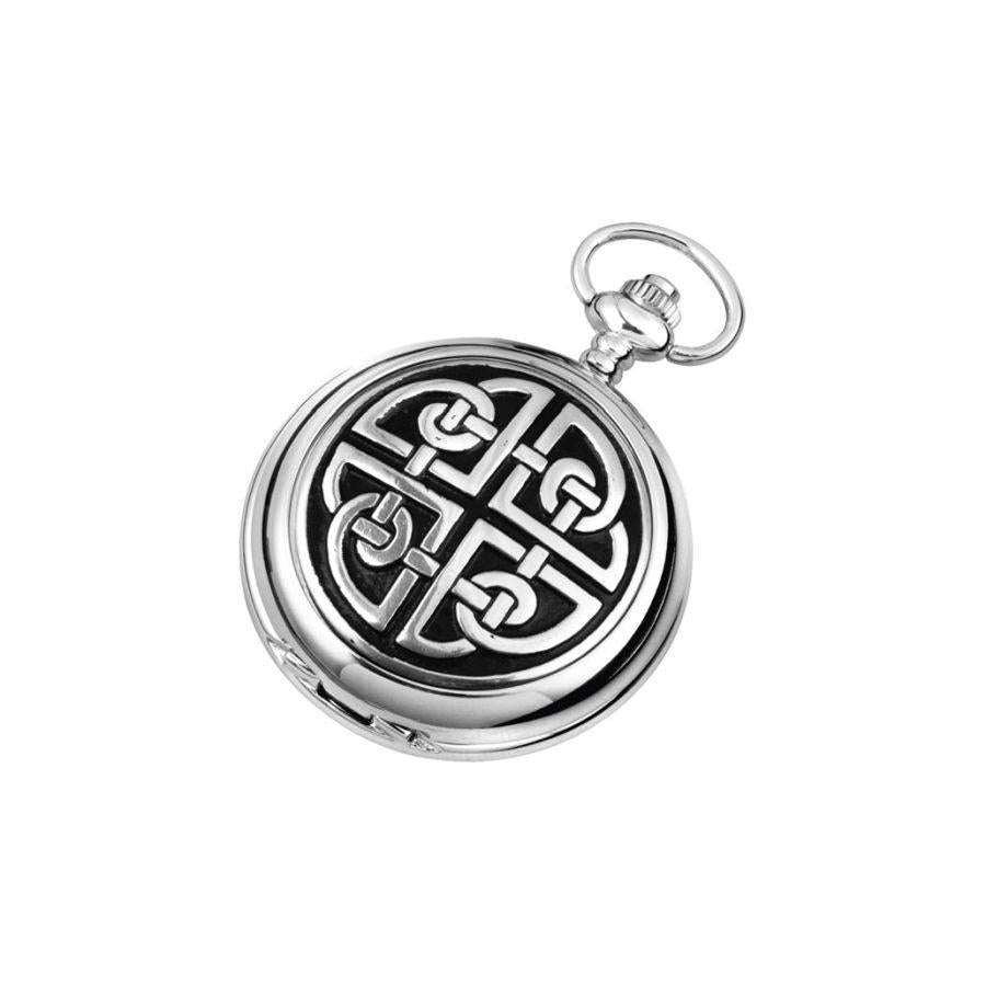Dipples-Chrome Celtic Knot Pocket Watch-Dipples Jewellers