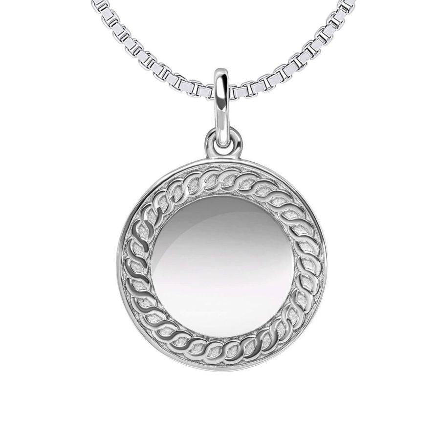 Dipples-Fred Bennett Round Sterling Silver Texture Pendant-Dipples Jewellers