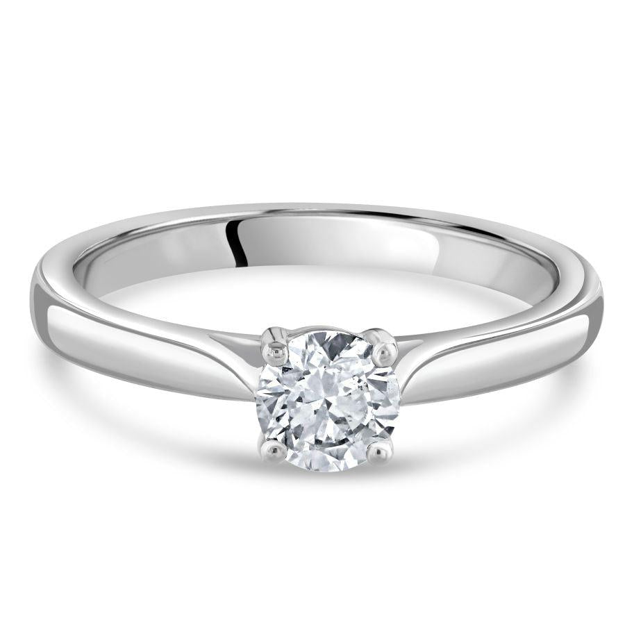 Dipples-Platinum 0.50ct Round Brilliant Cut Diamond Solitaire Ring-Dipples Jewellers