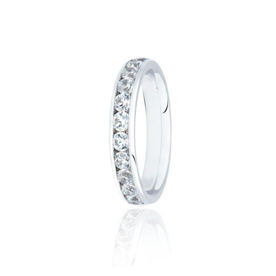 Dipples-Platinum Round Brilliant Cut Diamond Set Eternity Ring-Dipples Jewellers