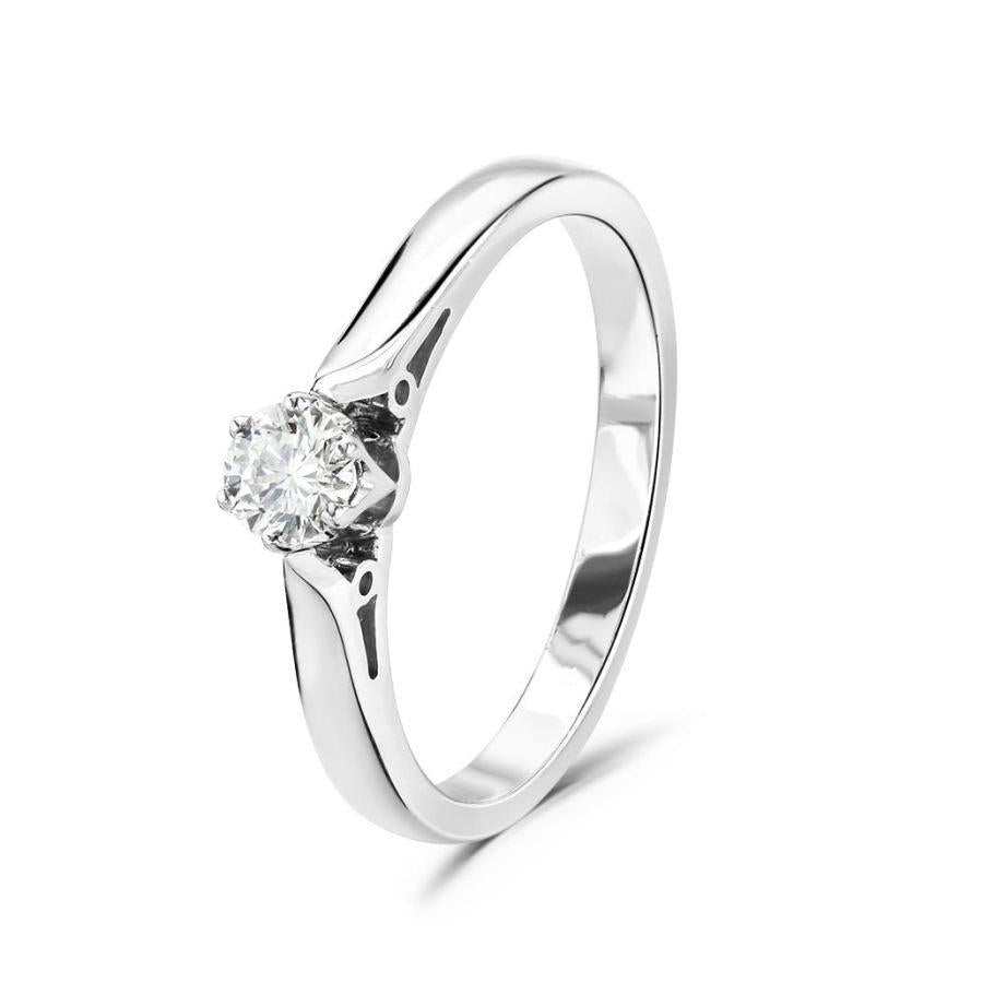 Dipples-Platinum solitaire claw set diamond ring-Dipples Jewellers