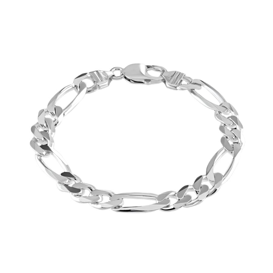 Dipples-Silver Figaro Bracelet-Dipples Jewellers