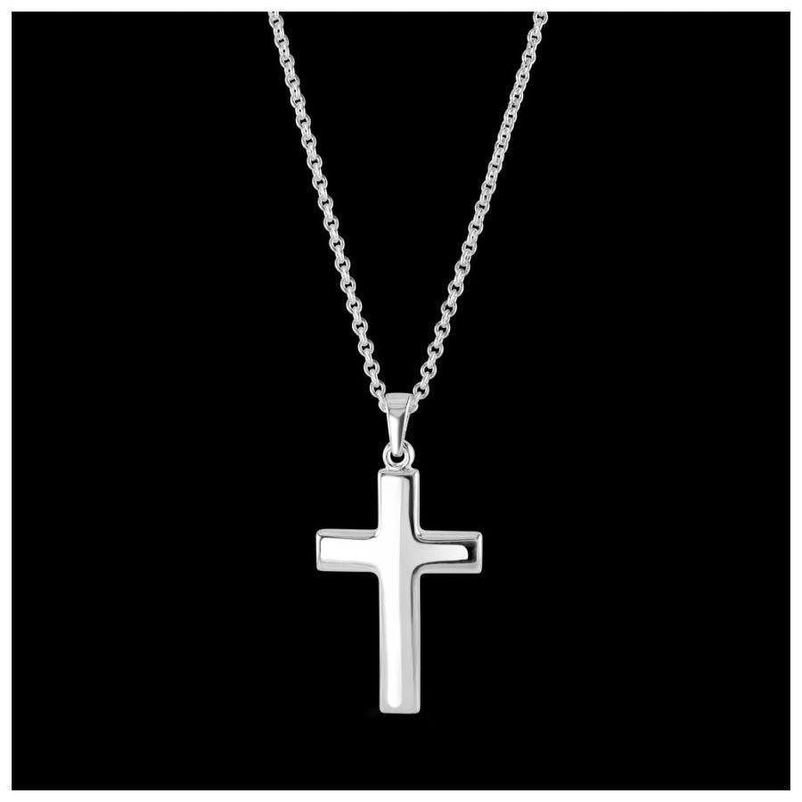 Dipples-Silver Plain Cross N.Ch-Dipples Jewellers