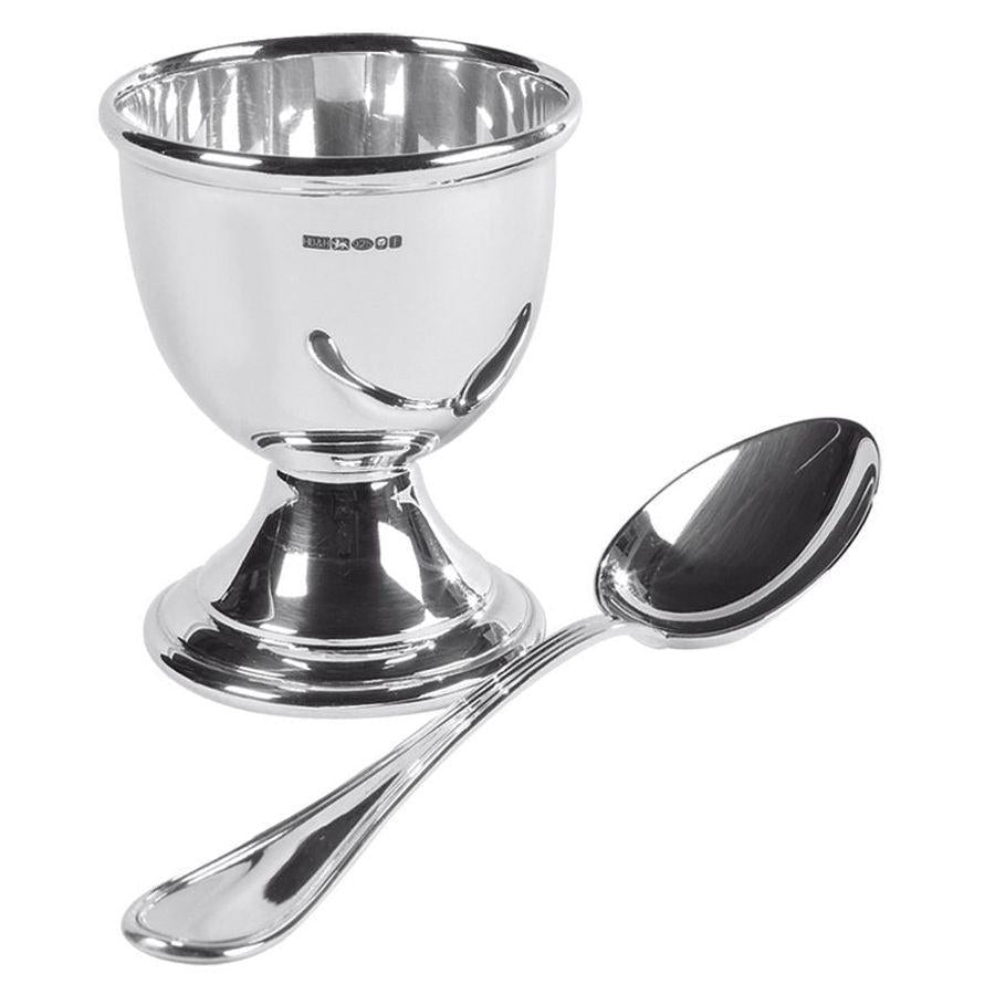 Dipples-Silver Plated Egg Cup & Spoon-Dipples Jewellers