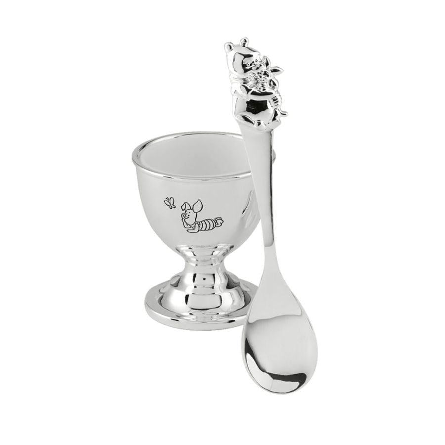 Dipples-Silver Plated Winnie the Pooh Egg Cup & Spoon-Dipples Jewellers