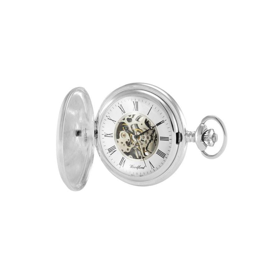 Dipples-Silver Pocket Watch with Watch Albert-Dipples Jewellers
